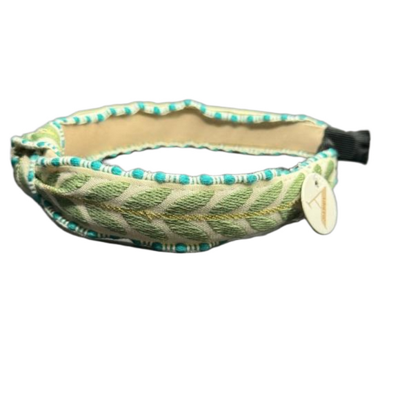 Knit Leaf Headband - Green and Blue - NWT - Picture 3 of 4